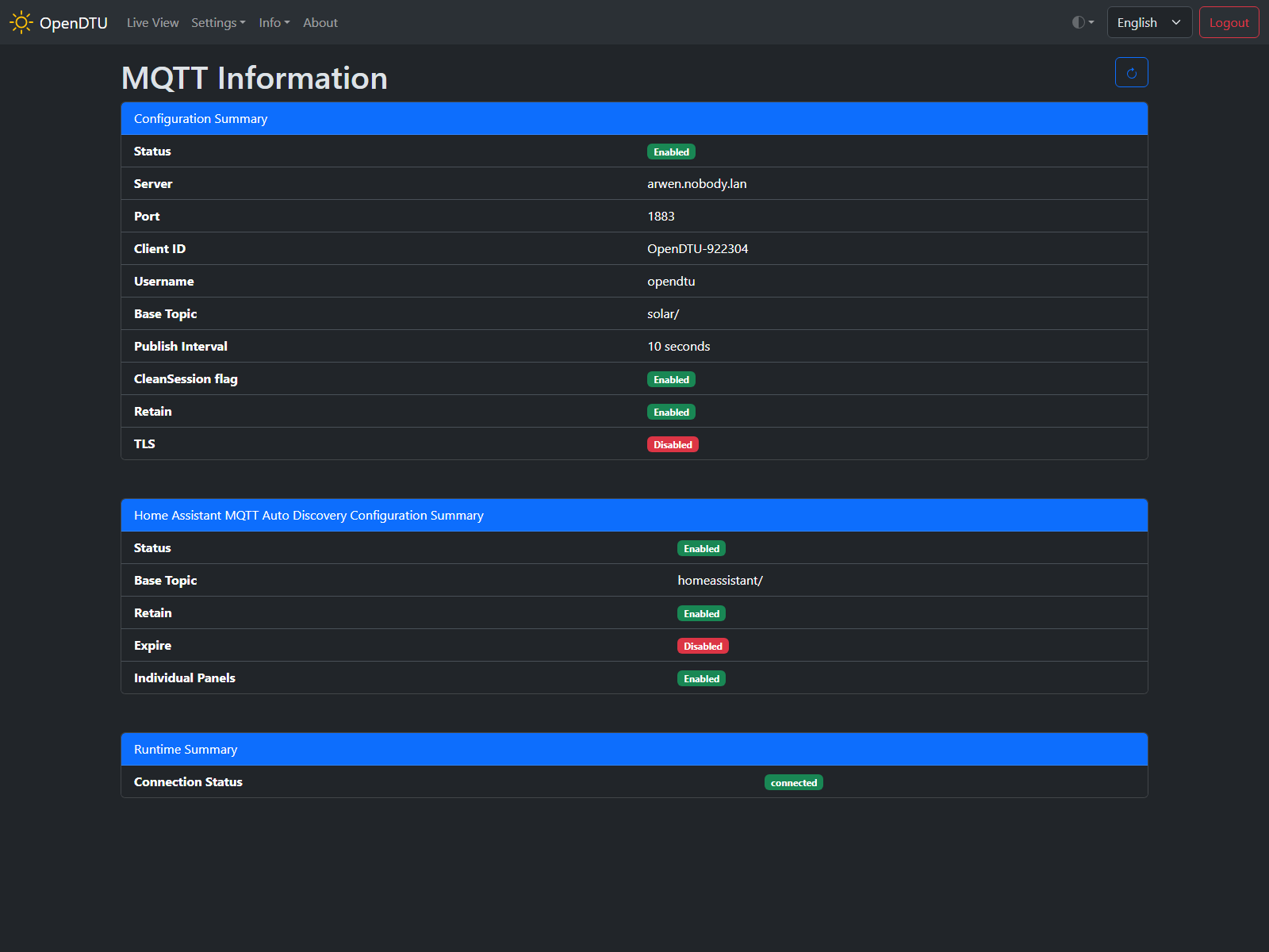 MQTT Information OpenDTU Documentation MQTT Information OpenDTU Documentation